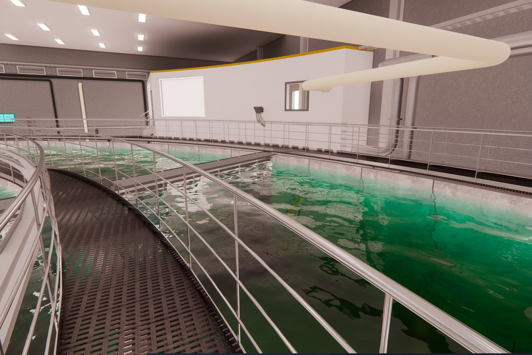 Inside the rearing hall (visualisation)