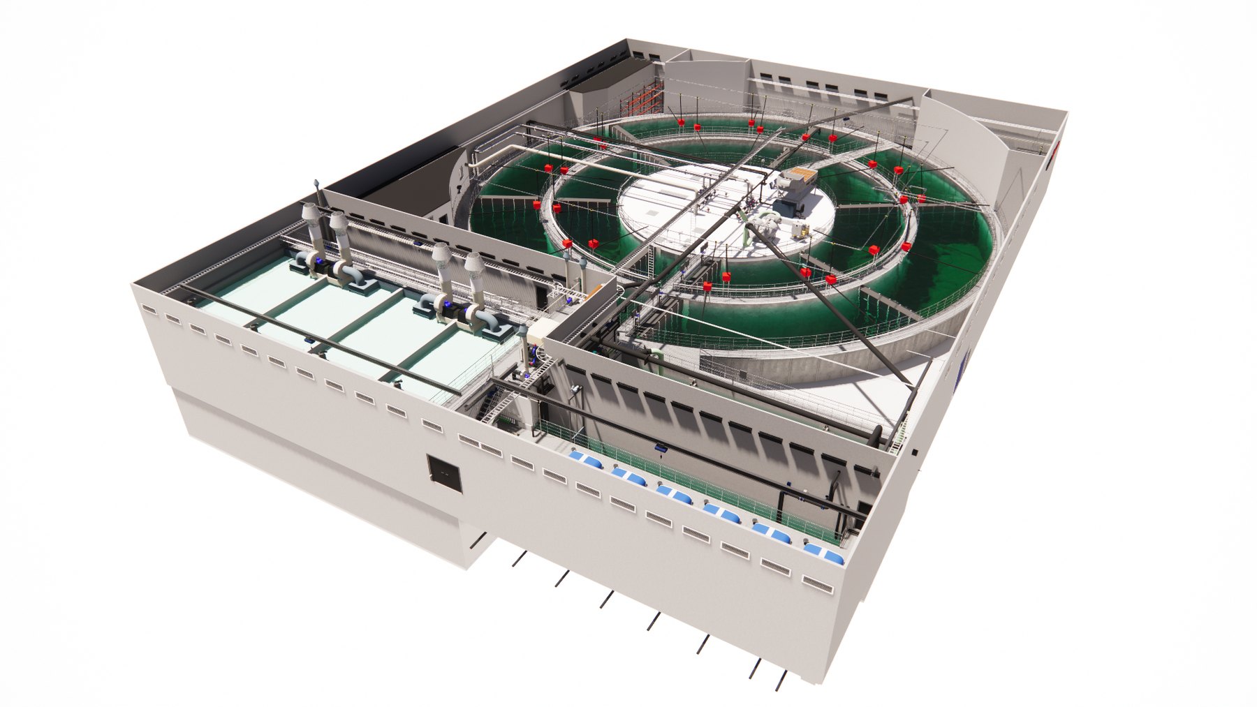 The recirculation system (visualisation)